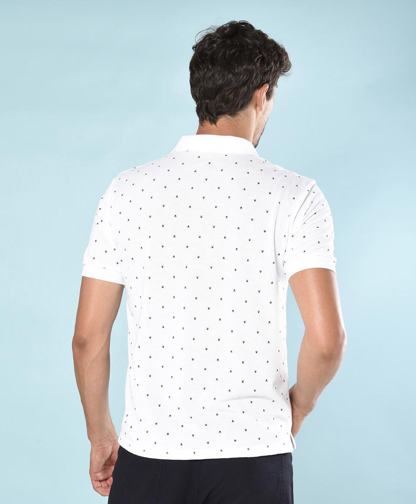 Polera hombre piqué triángulos Polera hombre piqué triángulos