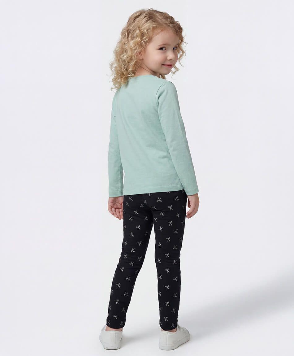 Leggins ni&ntilde;a forrada cintas