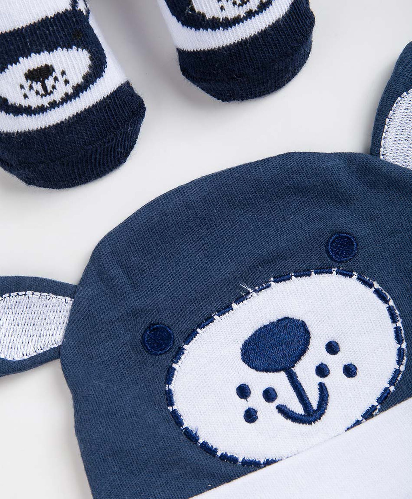 Set gorro + calcetines bebé osito Set gorro + calcetines bebé osito