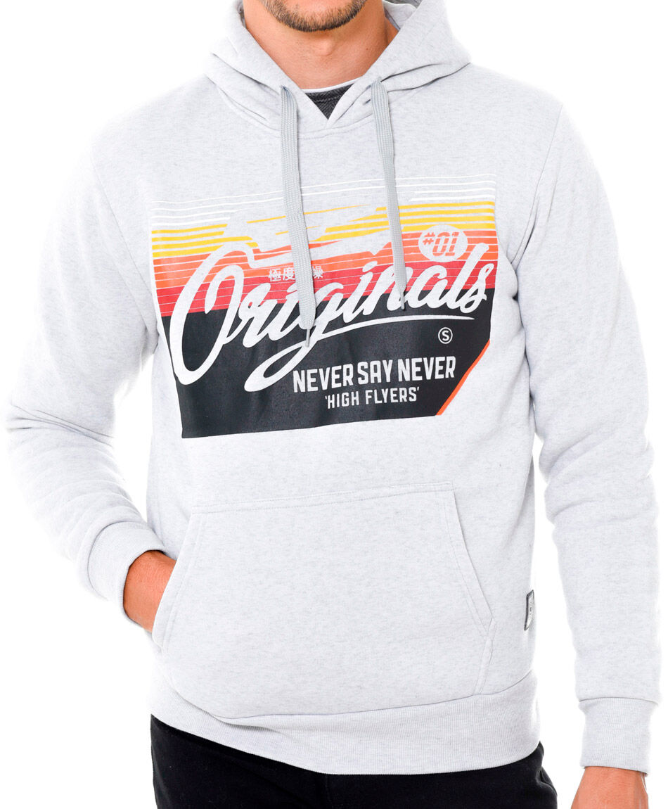 Poleron capucha print