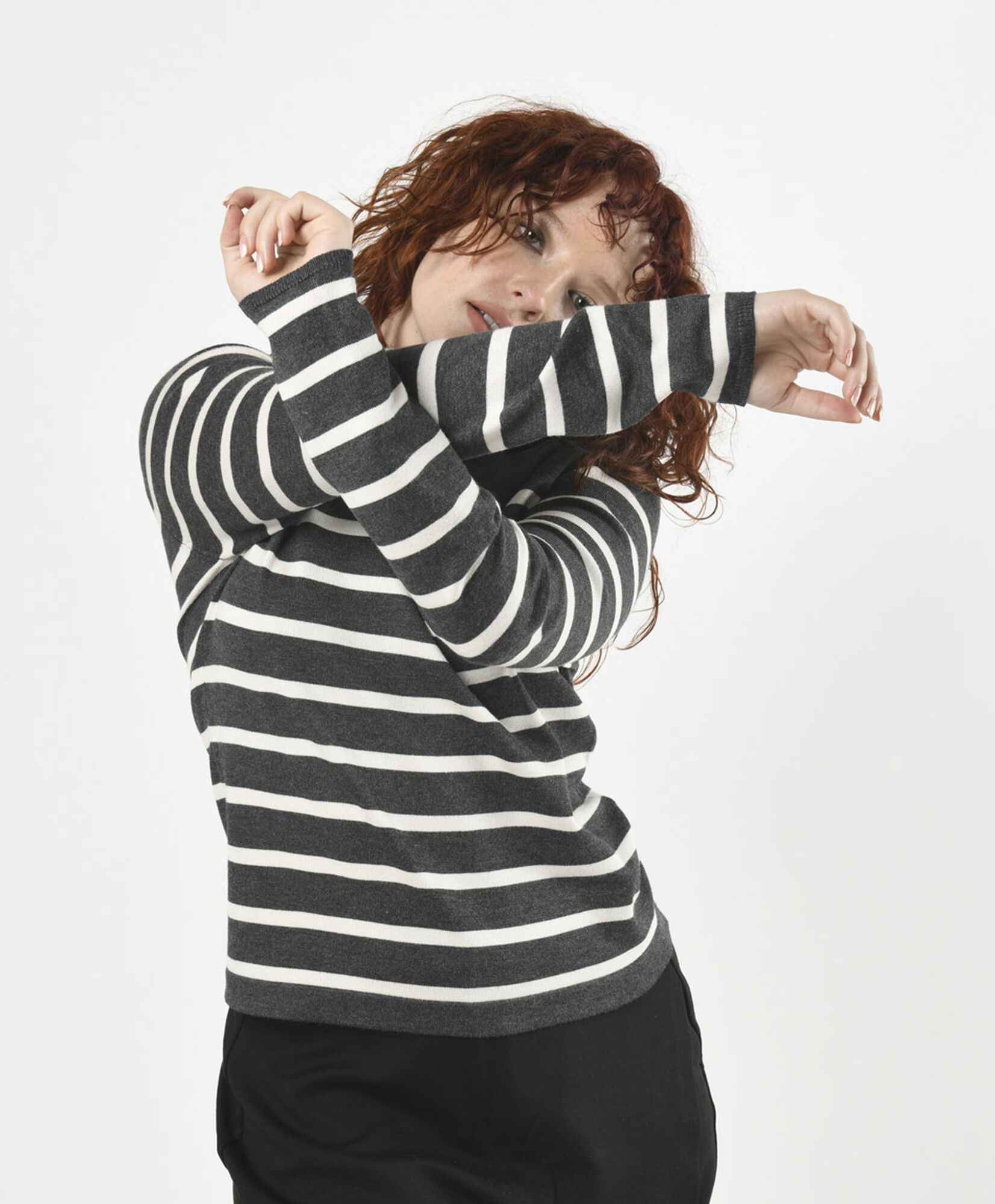 Sweater mujer líneas cuello perkins Sweater mujer líneas cuello perkins
