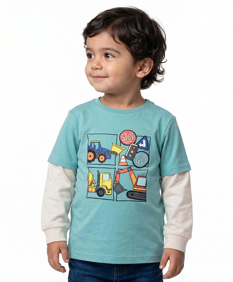 Polera beb&eacute; manga larga construcci&oacute;n