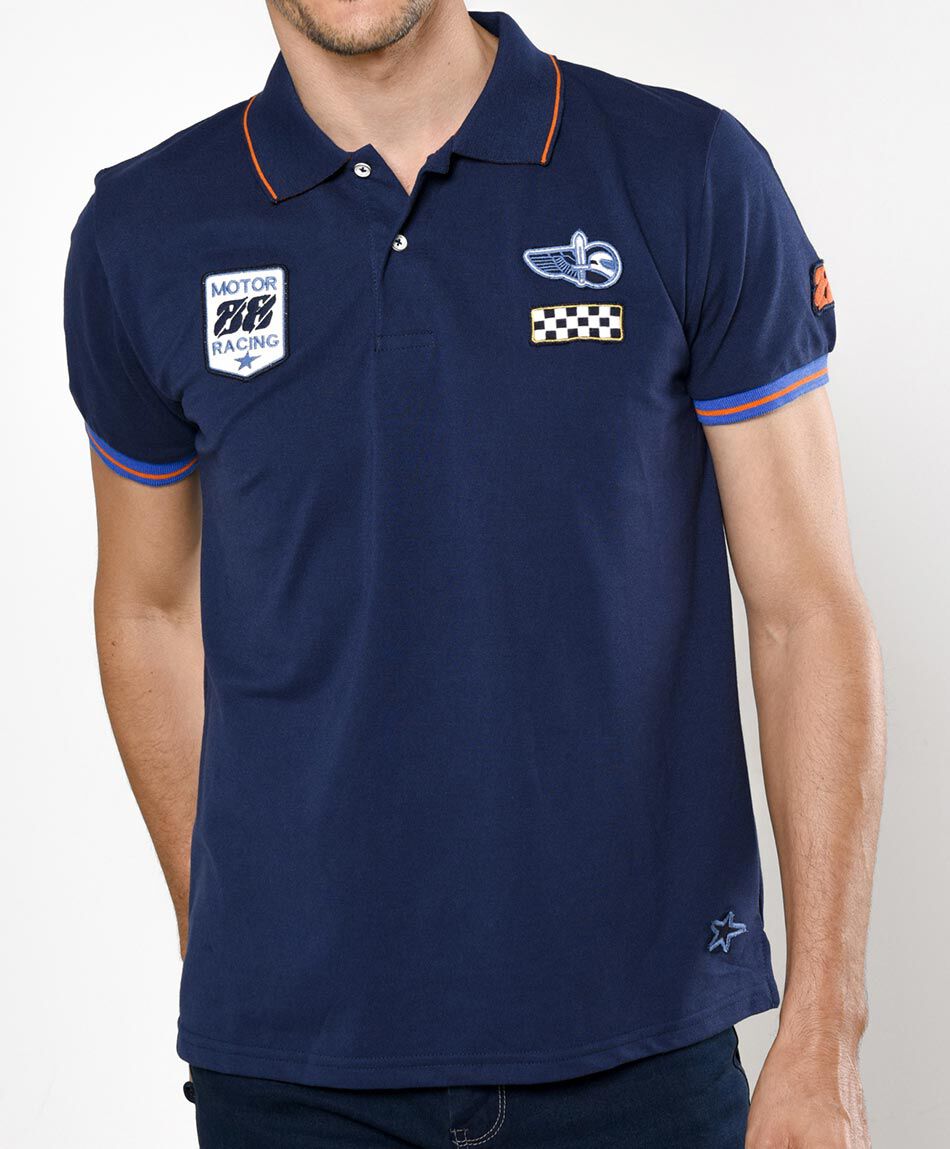 Polera manga corta cuello piqu&eacute;