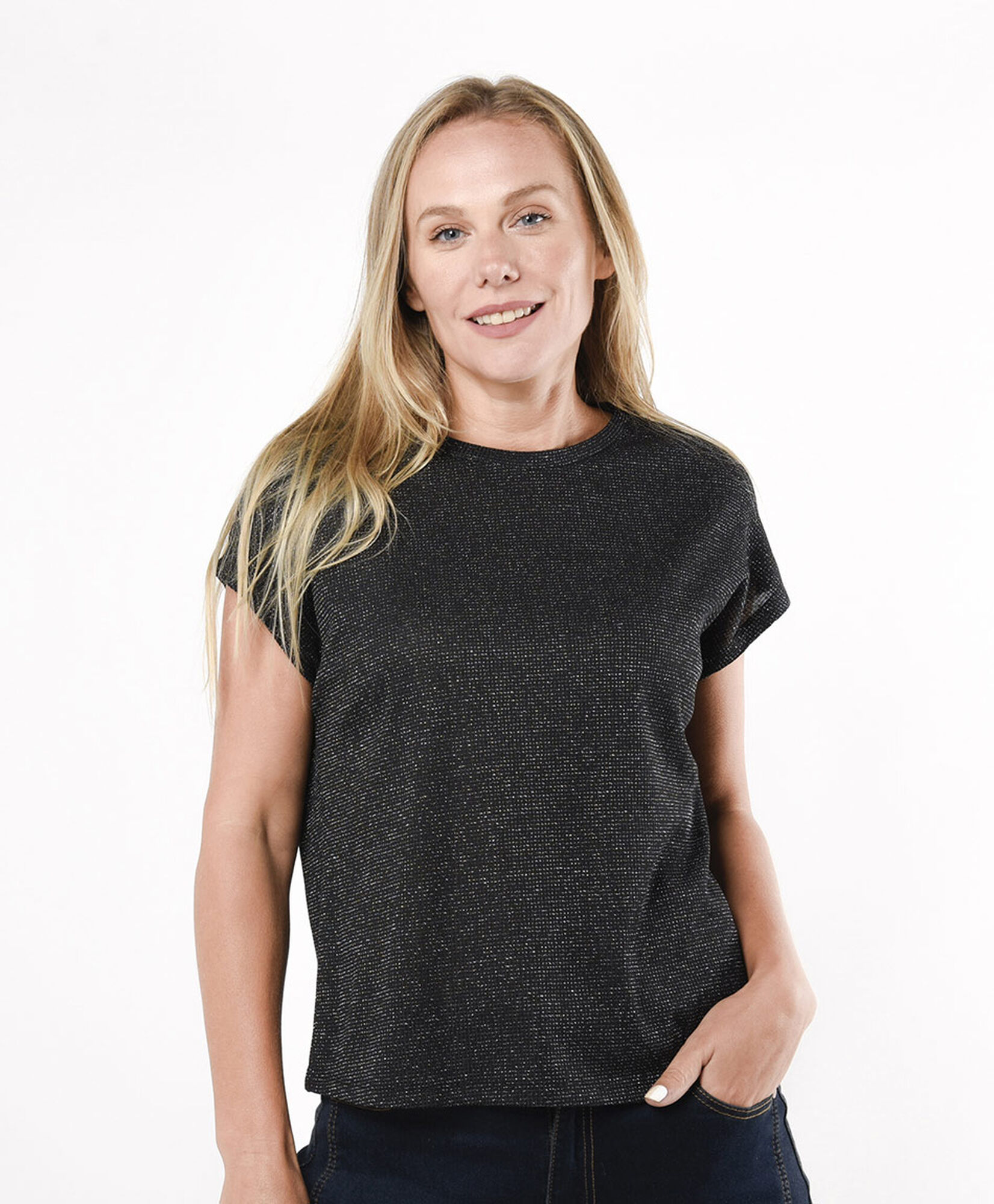 Polera mujer mix brillos Polera mujer mix brillos