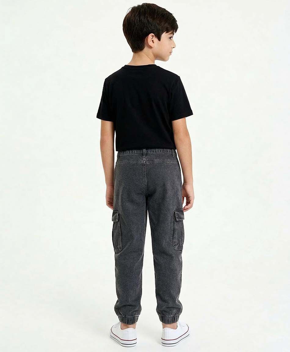 Pantal&oacute;n ni&ntilde;o  cargo gris