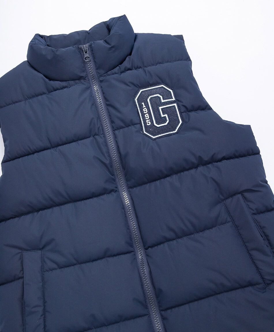 Parka ni&ntilde;o sin mangas letra c