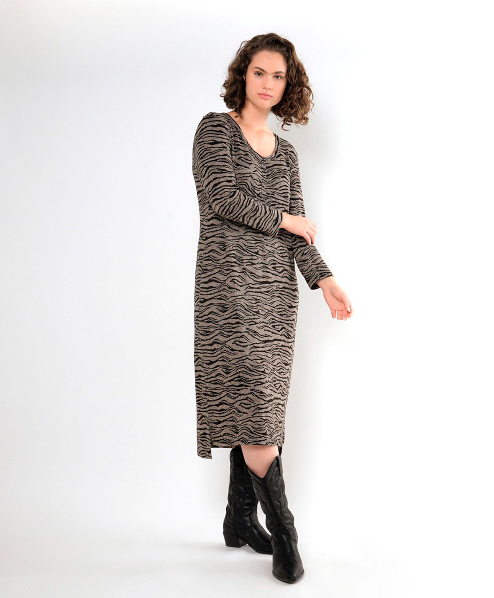 Vestido mujer animal print largo Vestido mujer animal print largo