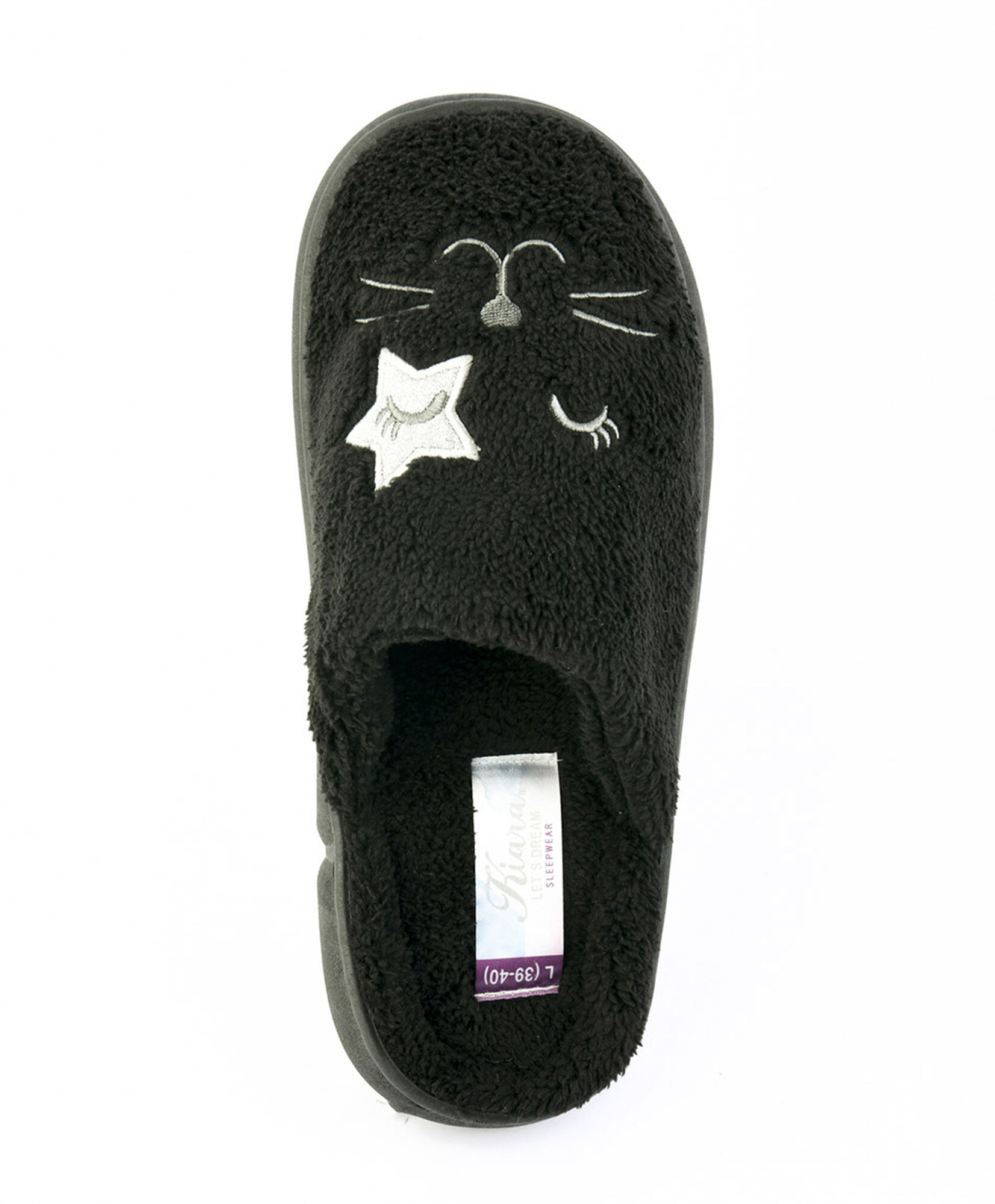 Zapatilla de descanso mujer gato negro Zapatilla de descanso mujer gato negro