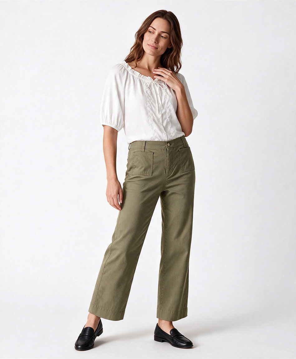 Pantal&oacute;n mujer bolsillos anchos