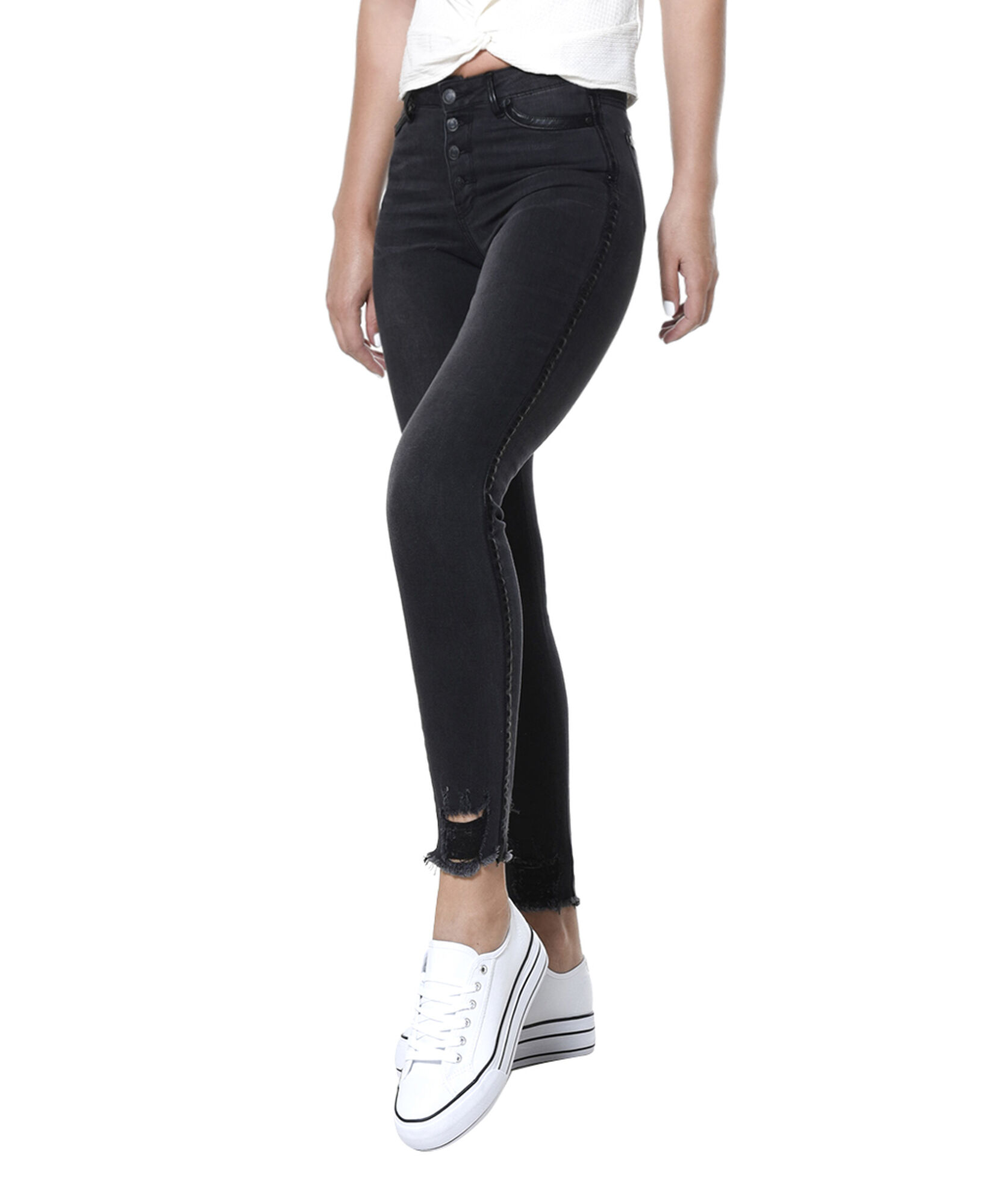 Jeans tiro alto envivado Jeans tiro alto envivado
