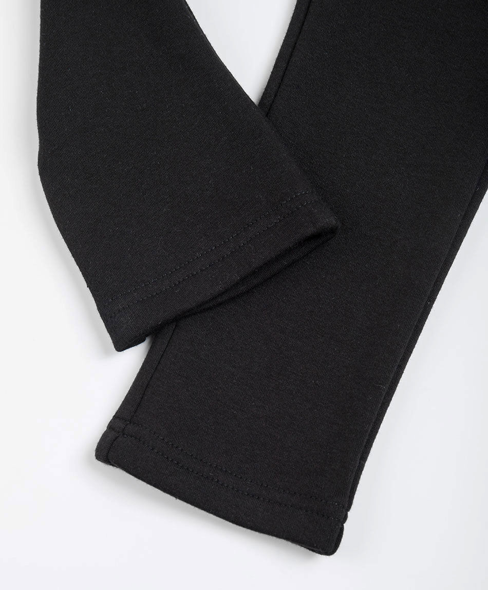 Leggins beb&eacute; forrada lisa negros