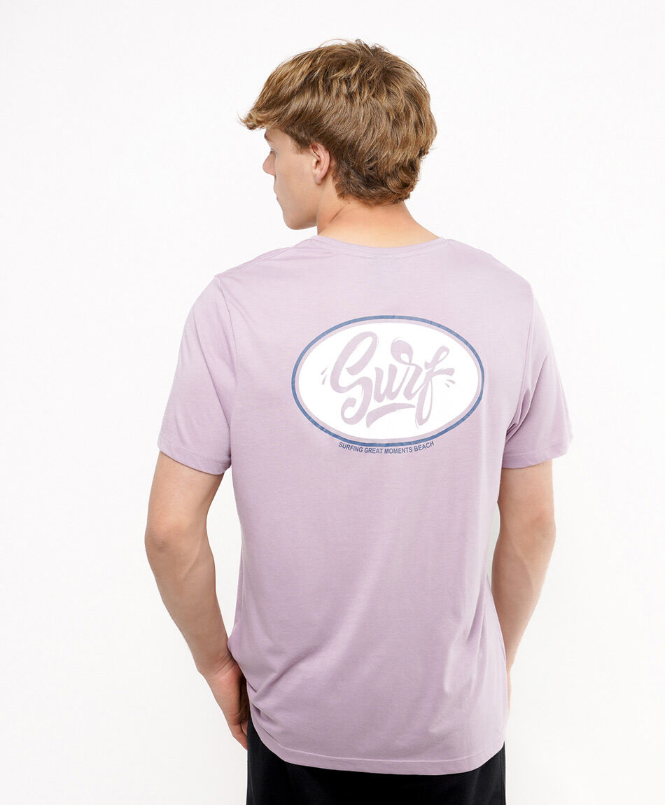 Polera hombre doble estampado surf