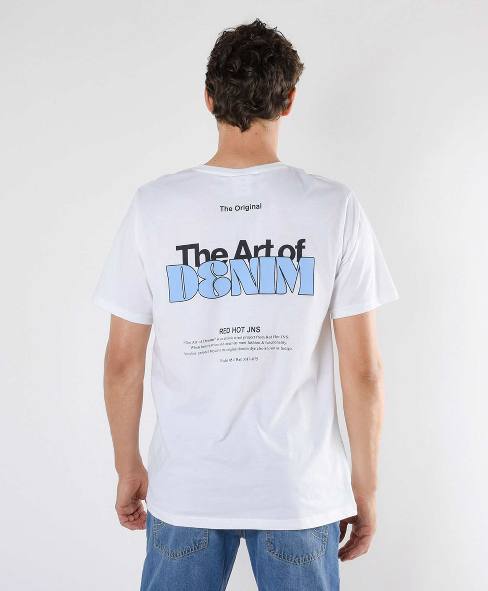 Polera hombre doble estampado denim Polera hombre doble estampado denim