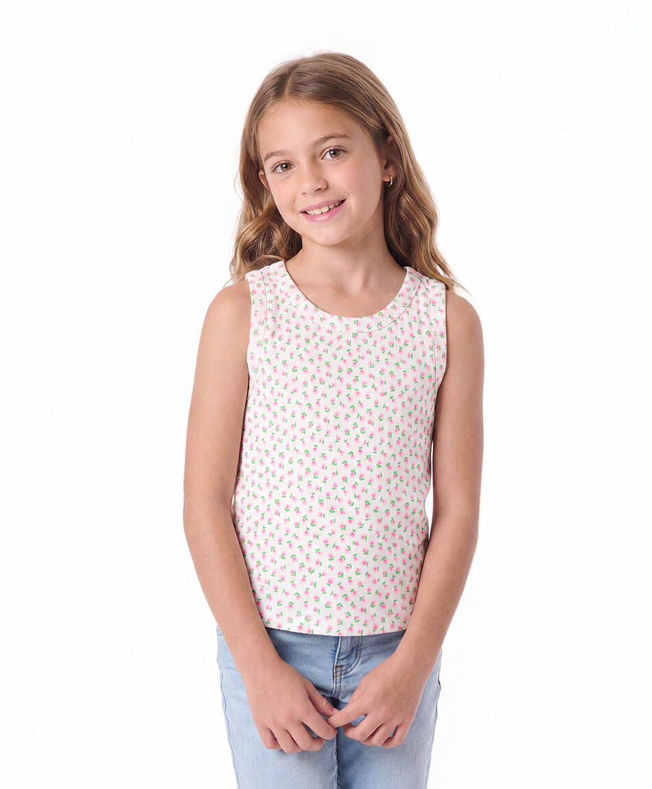 Polera ni&ntilde;a florcitas canal&eacute;