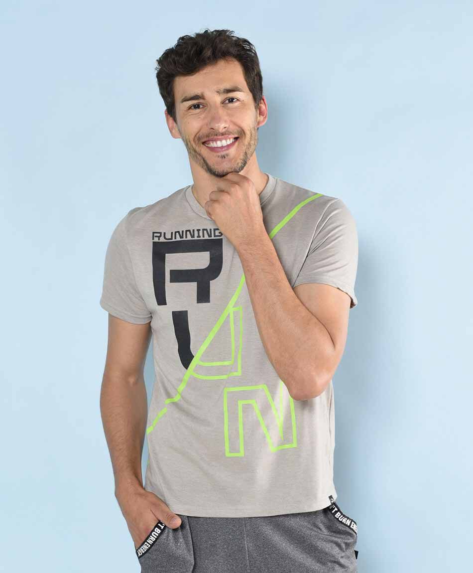 Polera deportiva manga corta cuello redondo