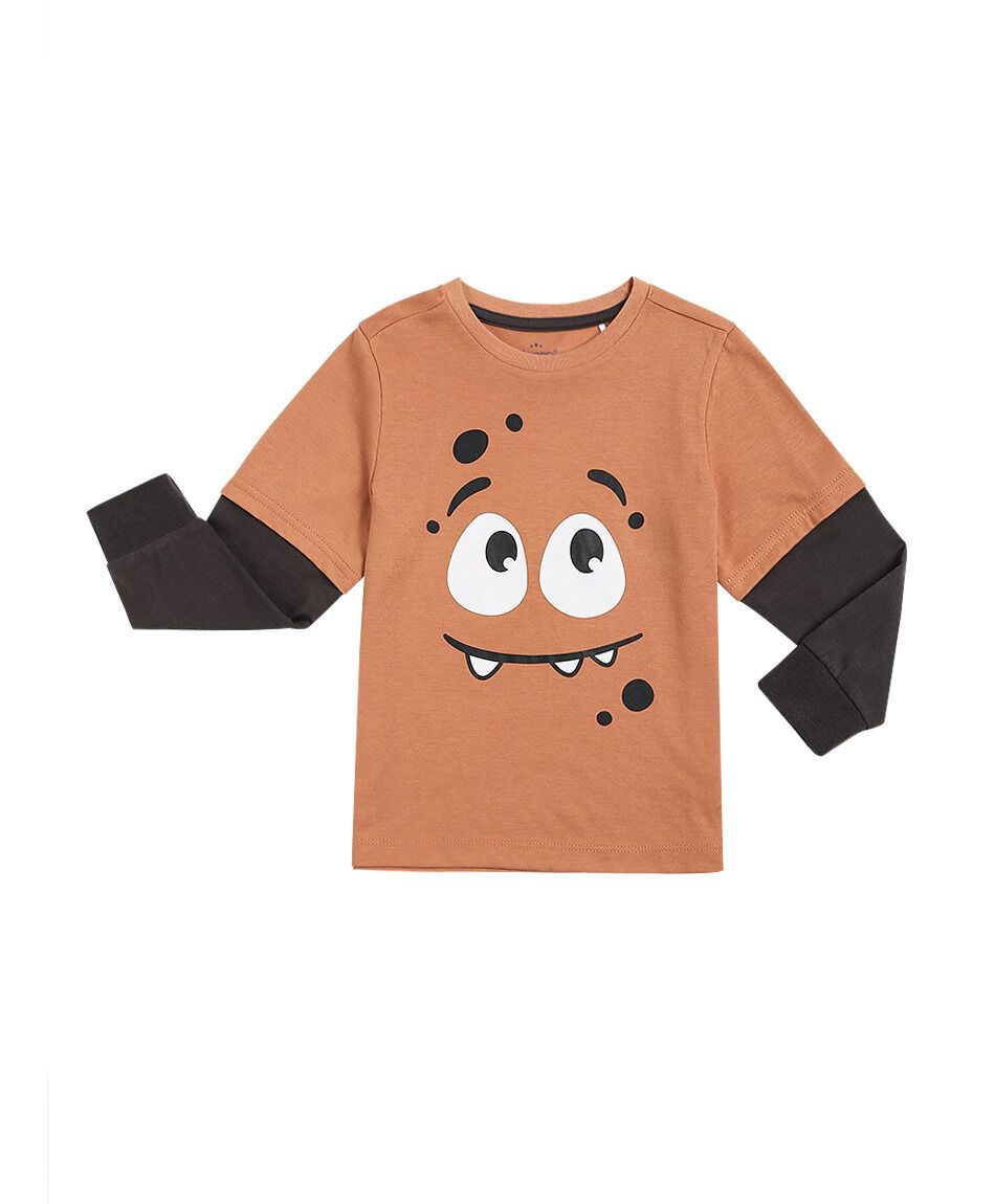 Polera beb&eacute; estampado carita