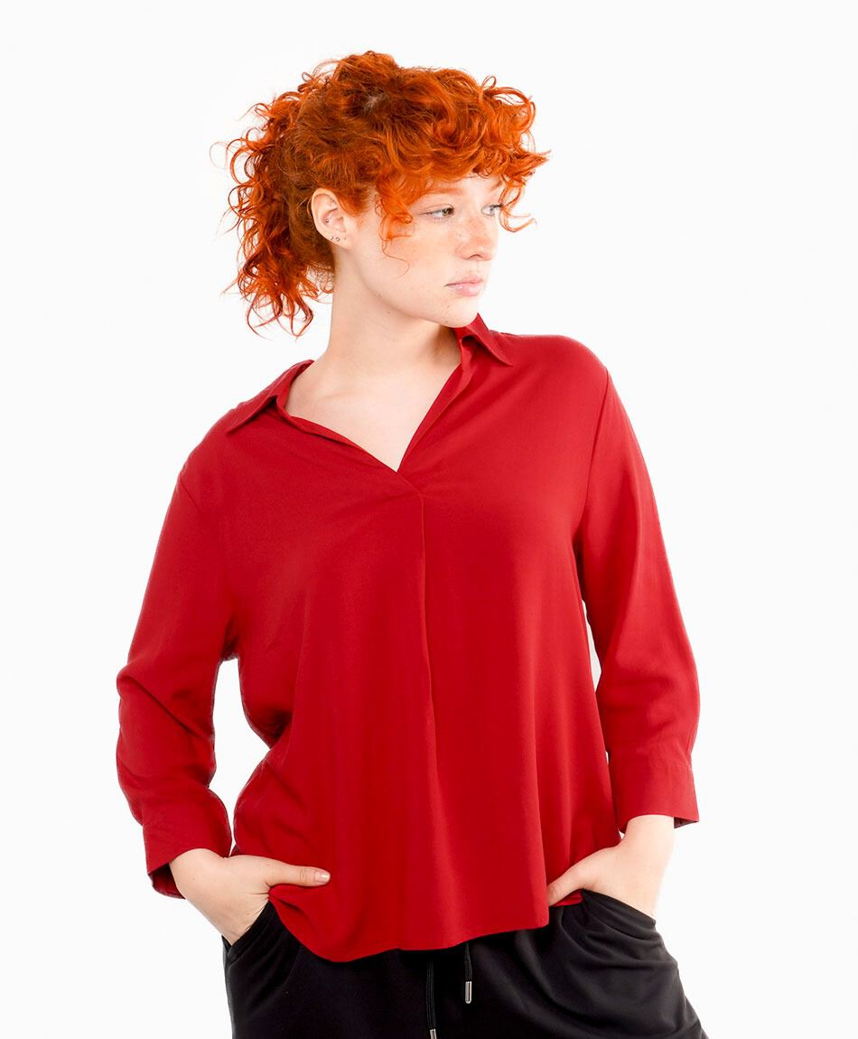 Blusa mujer lisa elegante