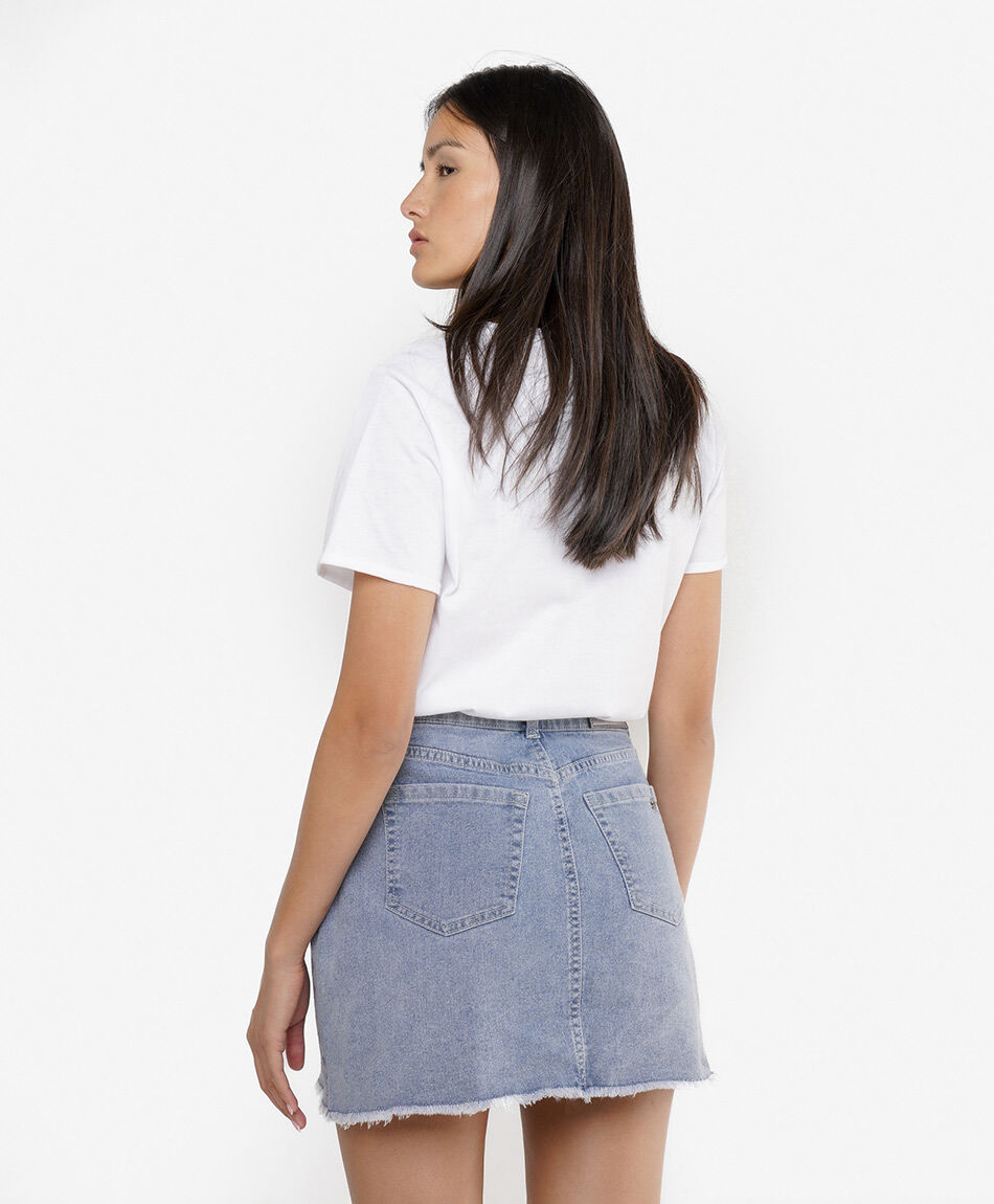 Mini falda mujer denim diamonds