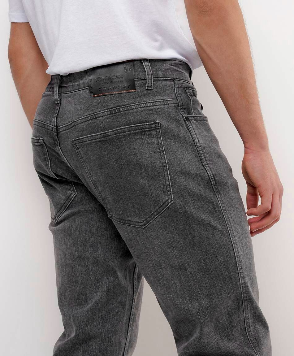Jeans hombre gris casual