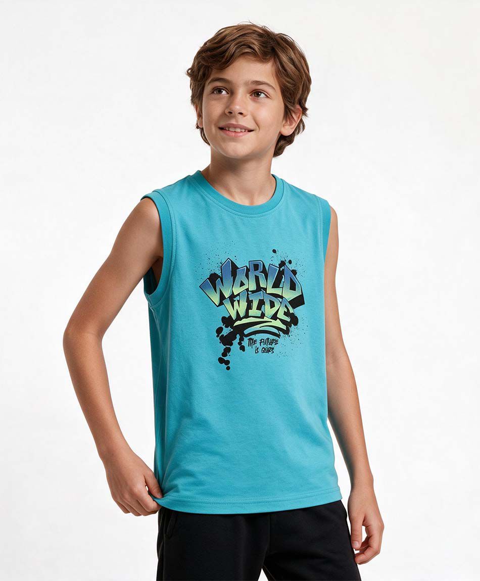 Polera ni&ntilde;o sin mangas