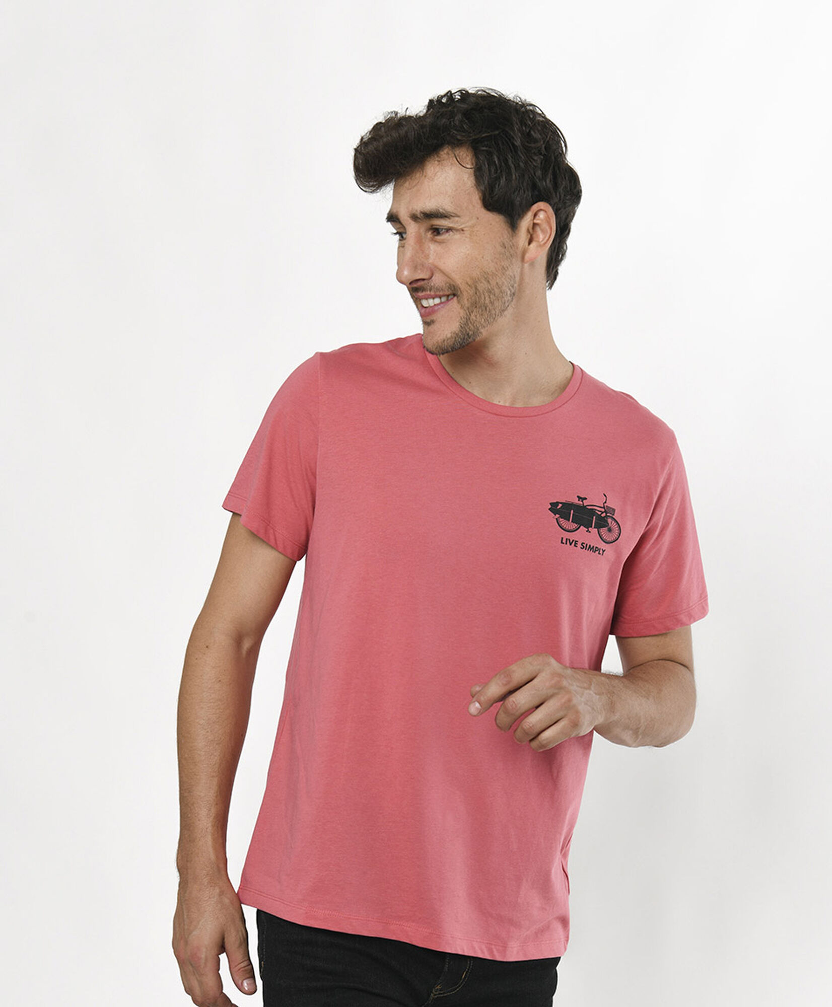 Polera hombre doble estampado Polera hombre doble estampado