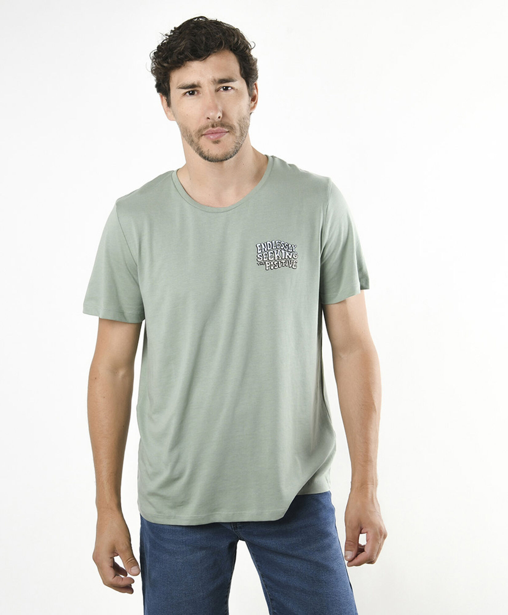 Polera hombre doble estampado positive Polera hombre doble estampado positive