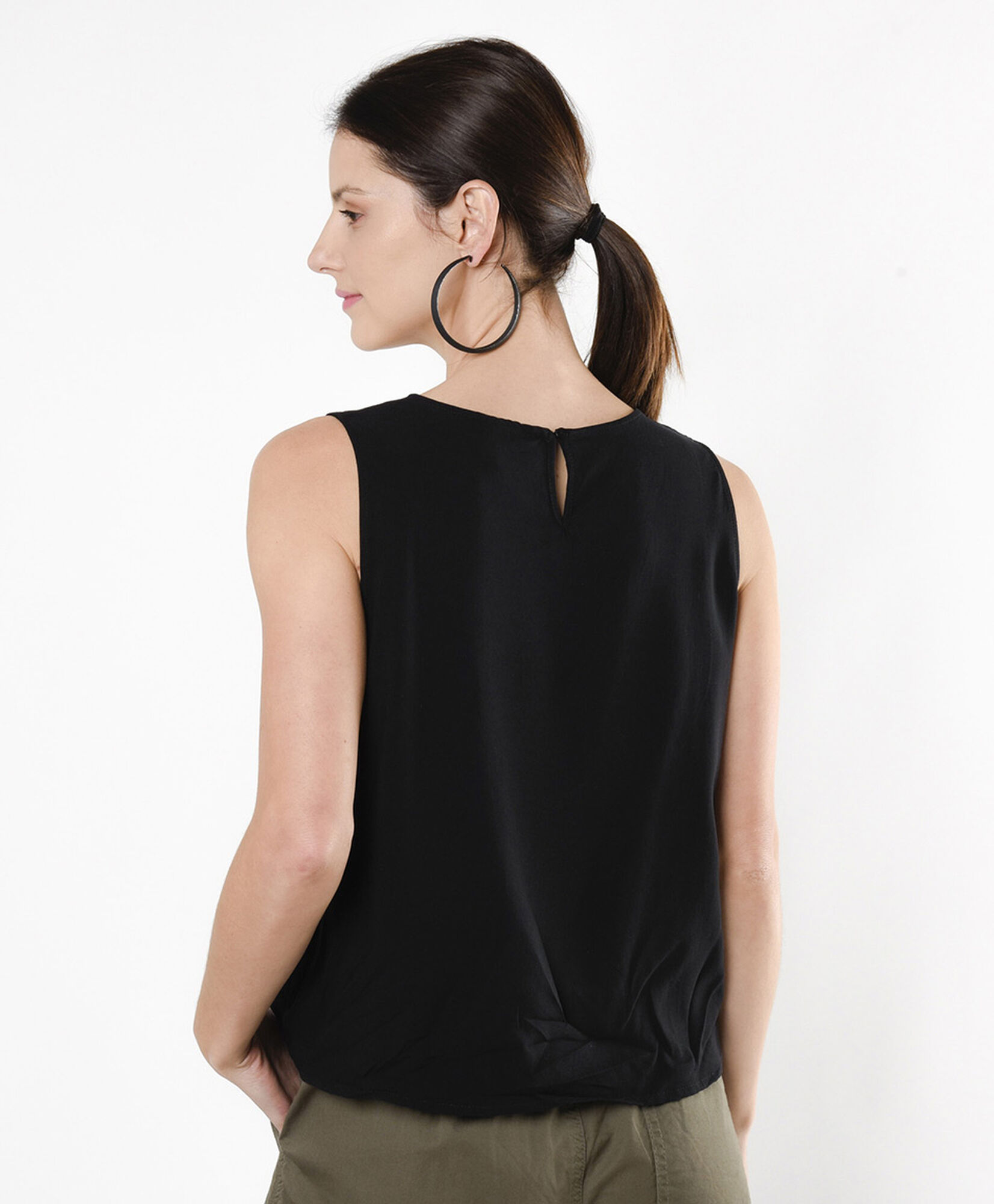 Blusa mujer negra sin mangas Blusa mujer negra sin mangas