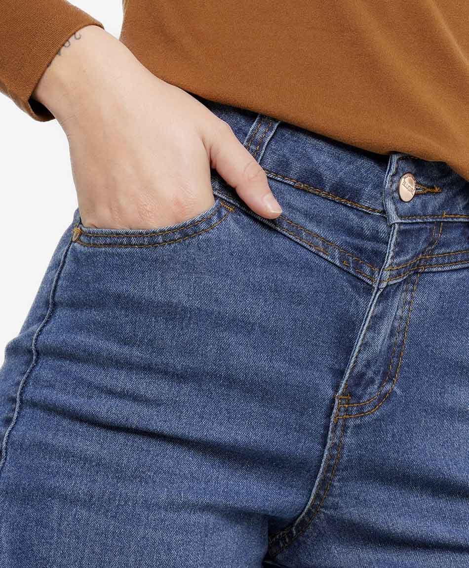 Jeans mujer flare azul