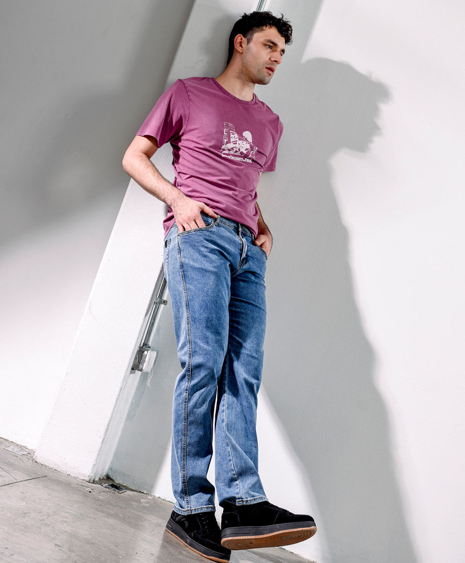 Jeans hombre azul straight