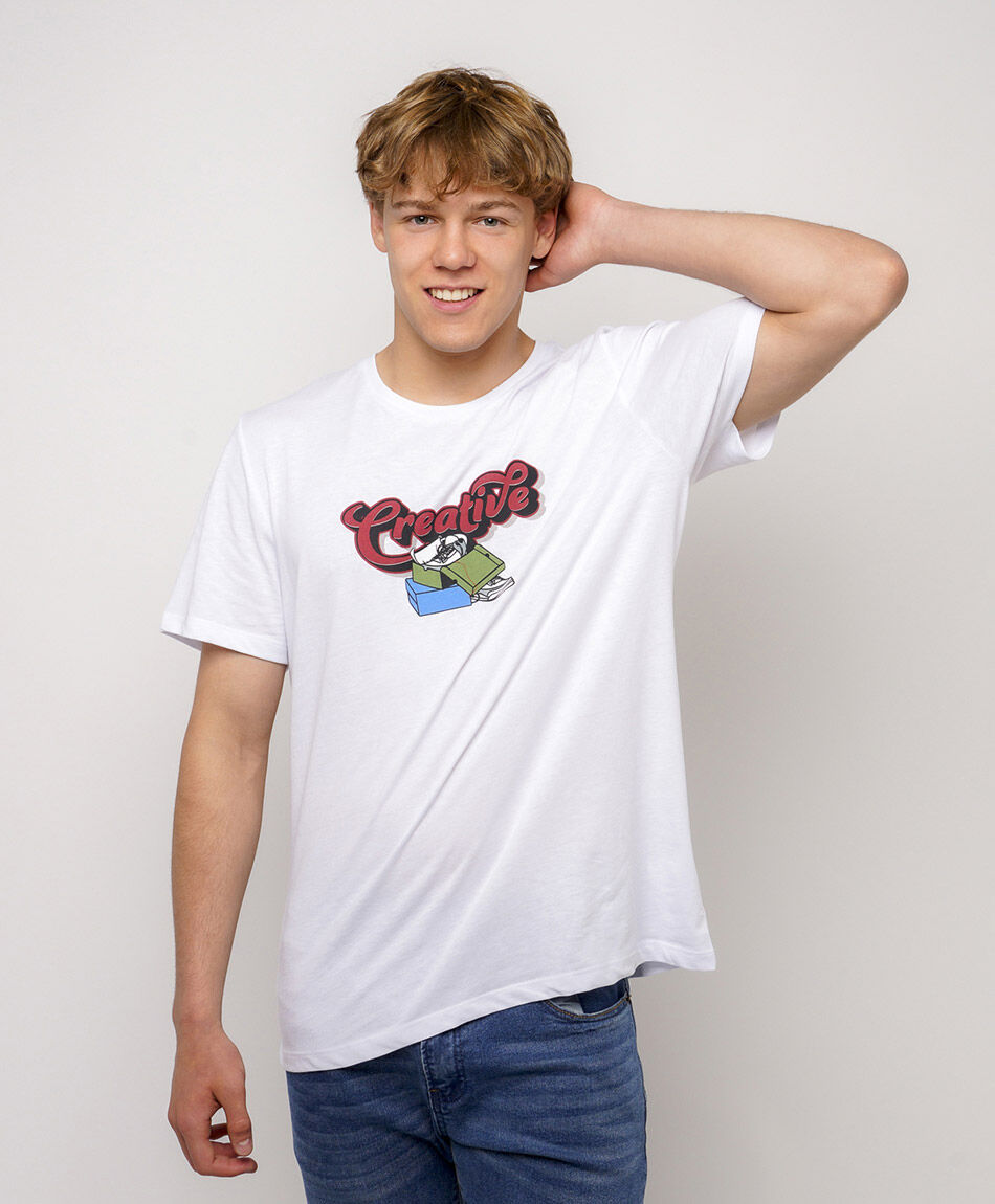 Polera hombre estampada creative