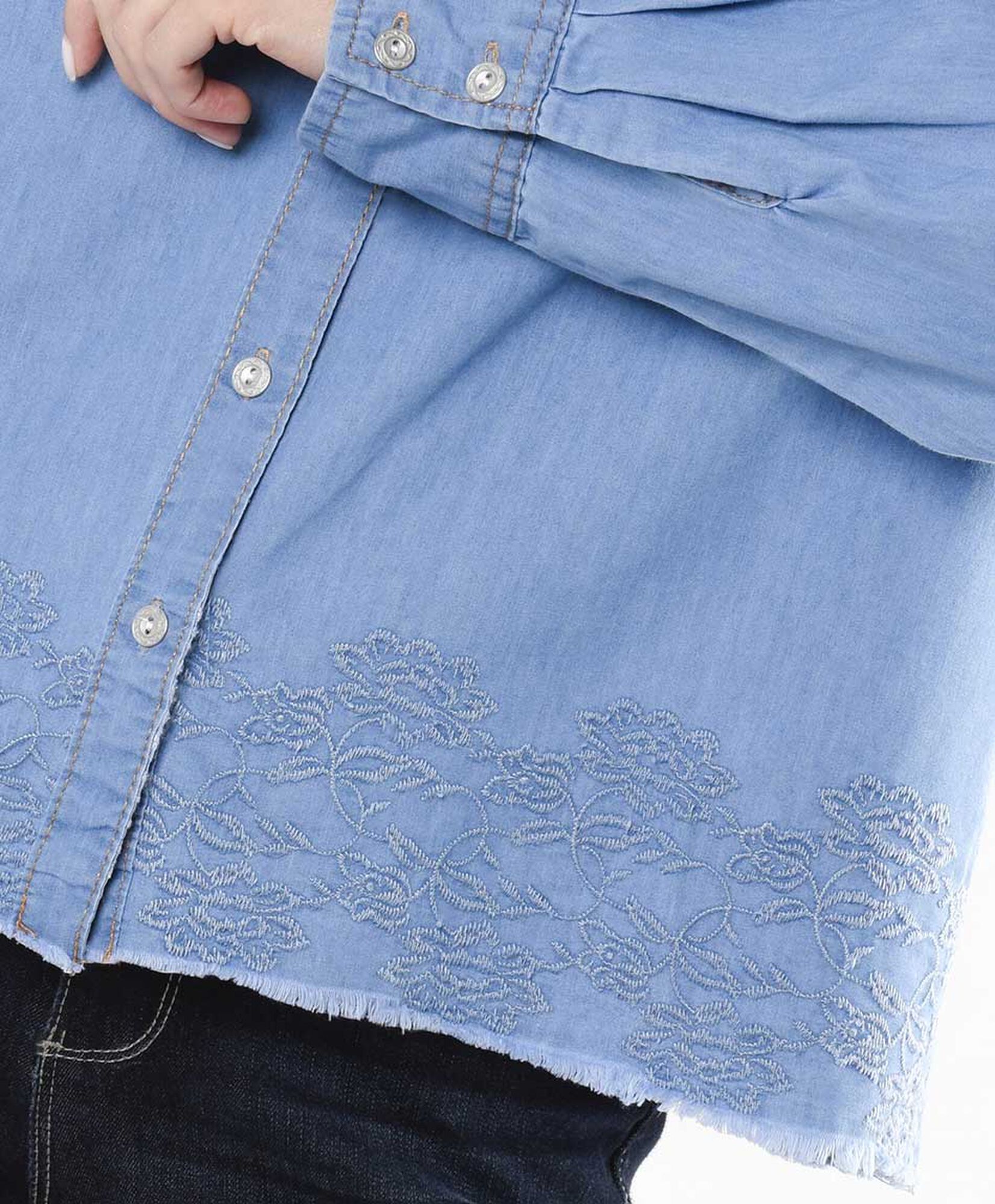 Chaqueta mujer denim bordados Chaqueta mujer denim bordados