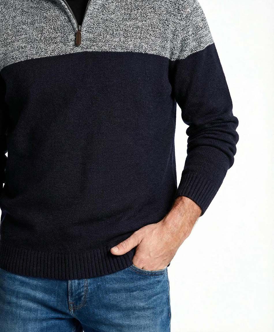 Sweater hombre bicolor