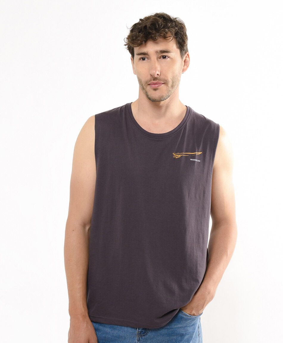 Polera hombre surf paradise grey