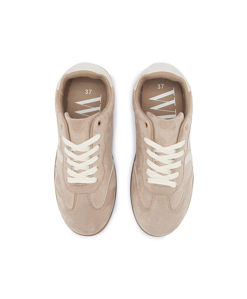 Zapatilla mujer vintaje beige