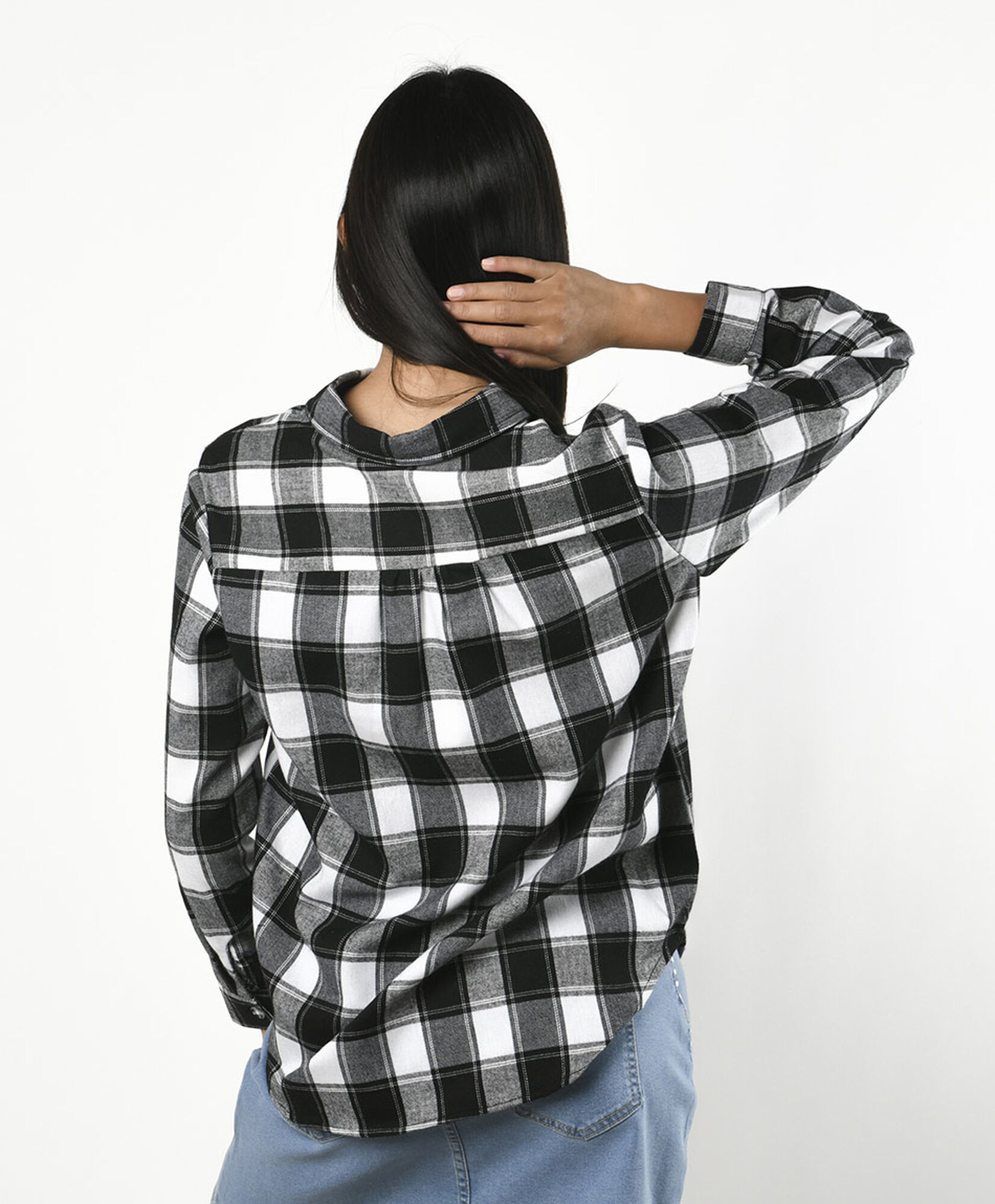 Blusa mujer escocesa bicolor Blusa mujer escocesa bicolor