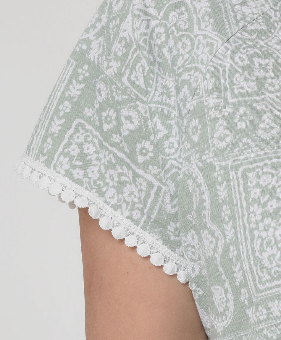 Polera mujer texturizada bicolor oversize