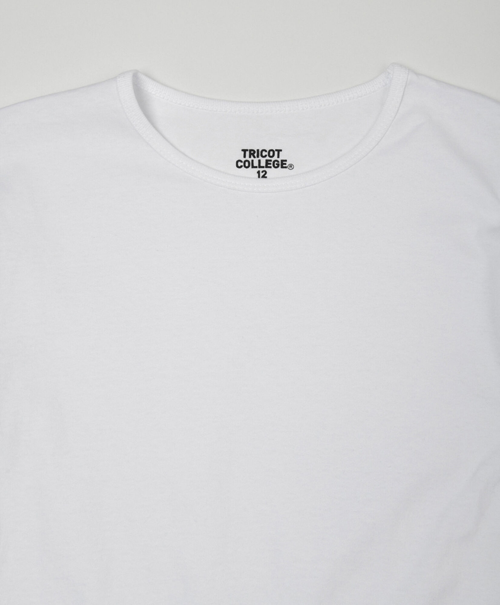 Camiseta escolar blanca lisa Camiseta escolar blanca lisa
