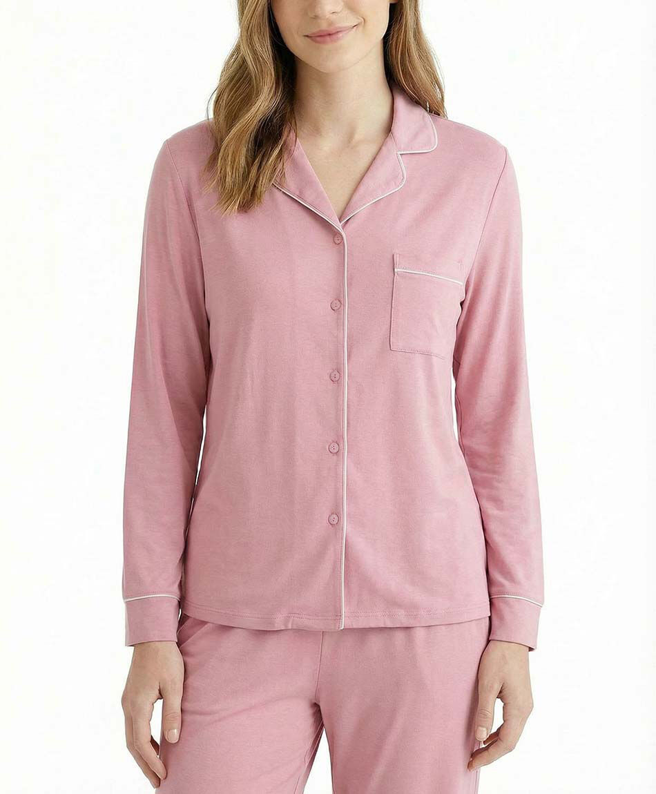 Pijama mujer camisero pink