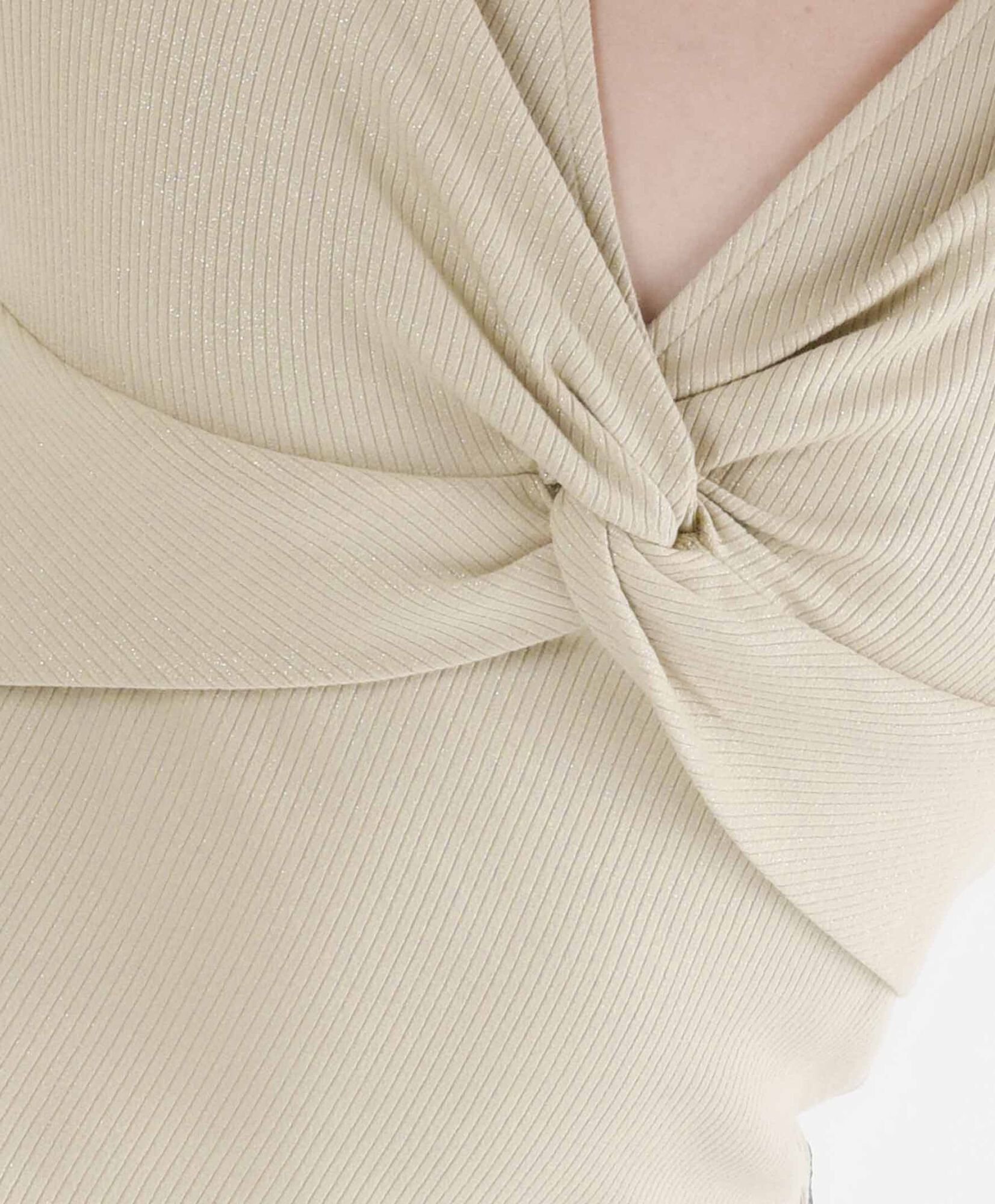 Polera mujer nudo brillos Polera mujer nudo brillos