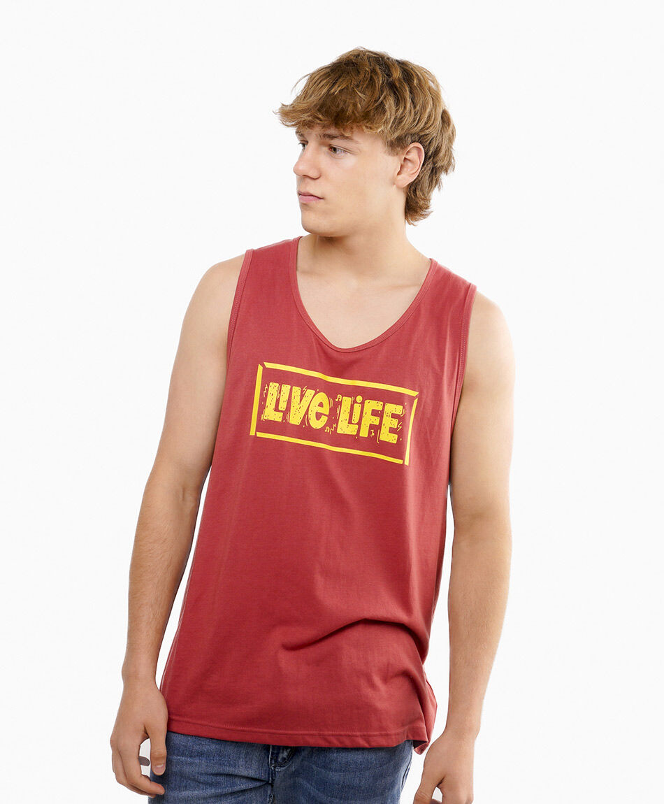 Polera hombre surf estampado live