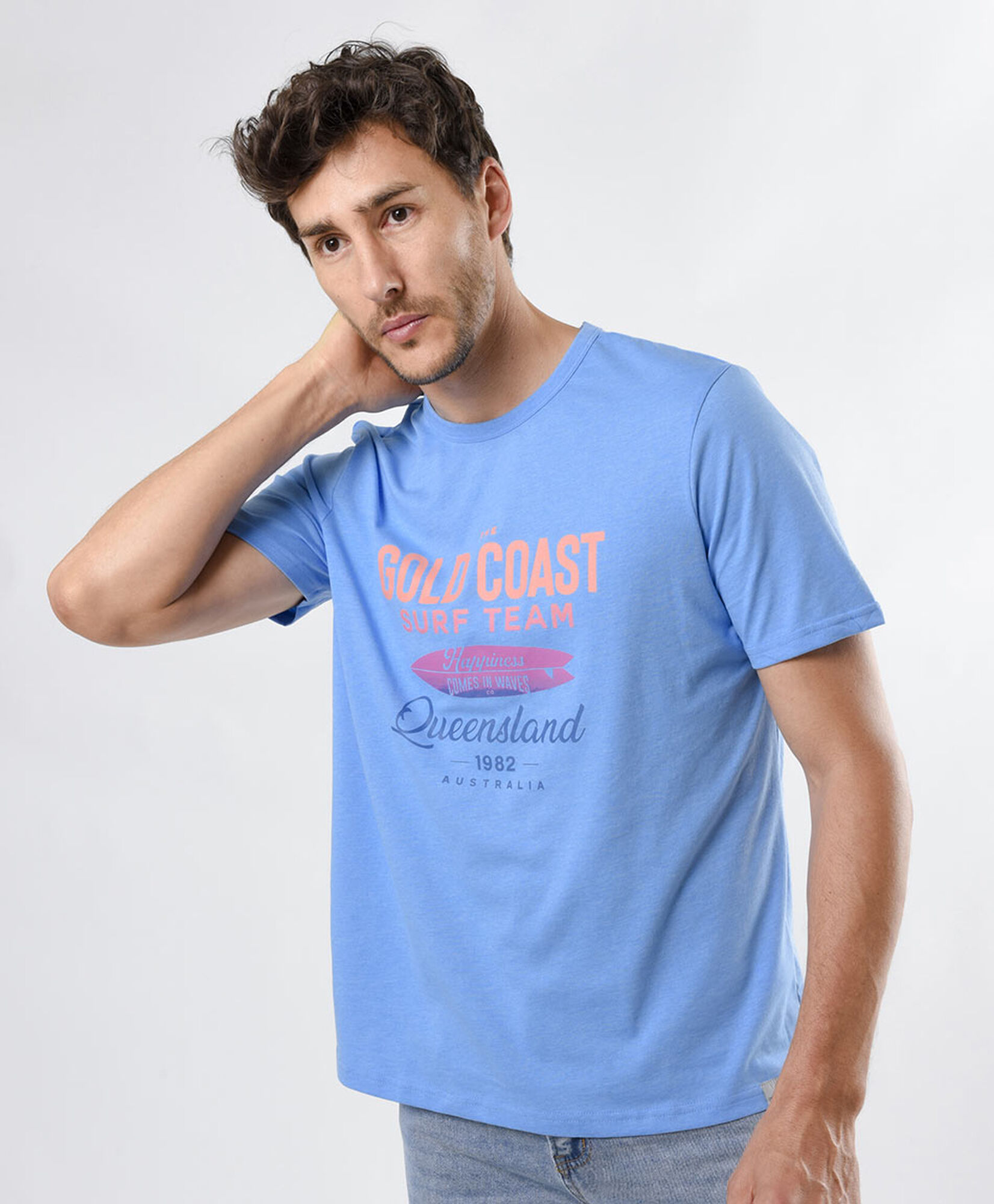 Polera hombre jaspeada surf Polera hombre jaspeada surf