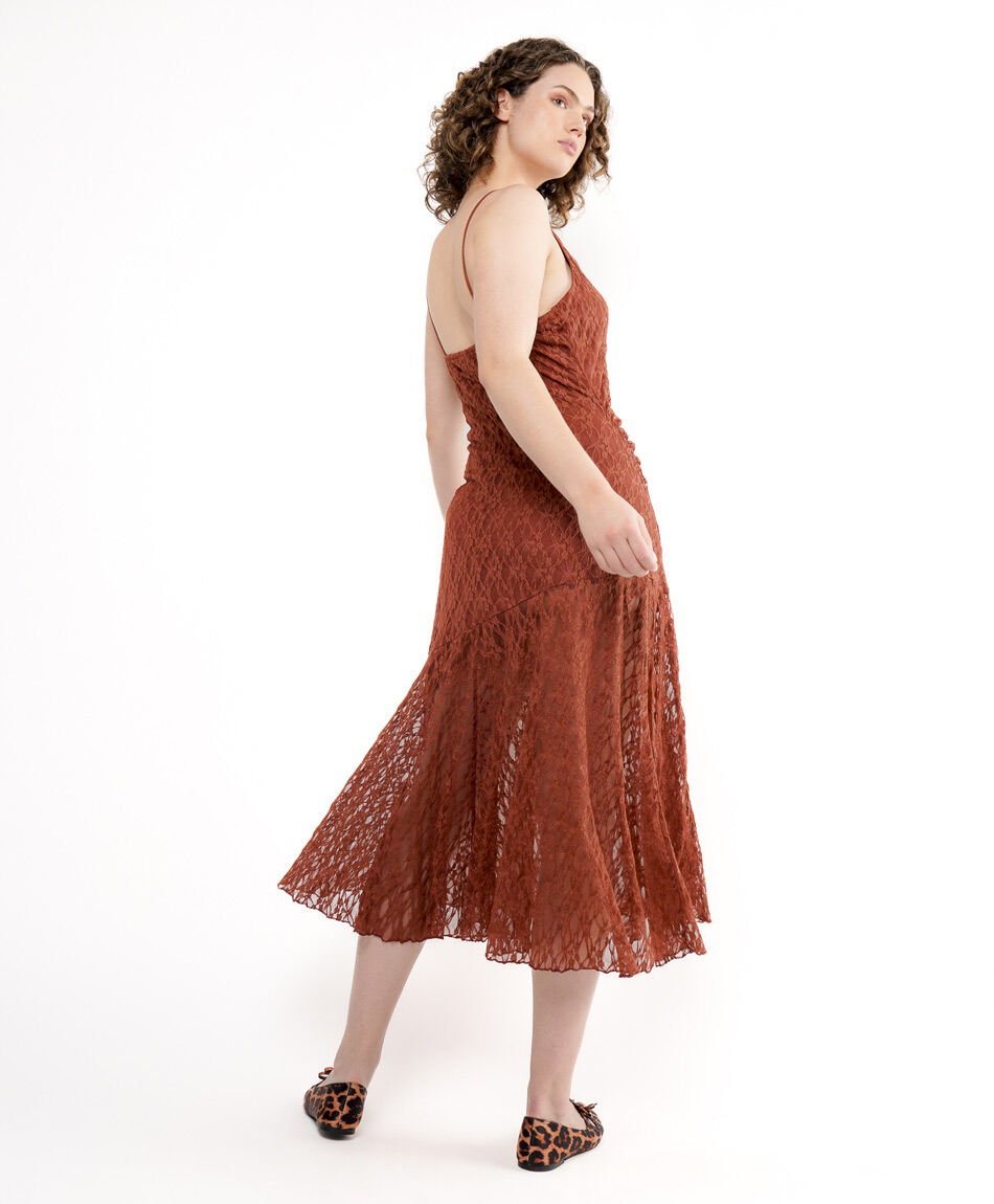 Vestido mujer forrado encaje