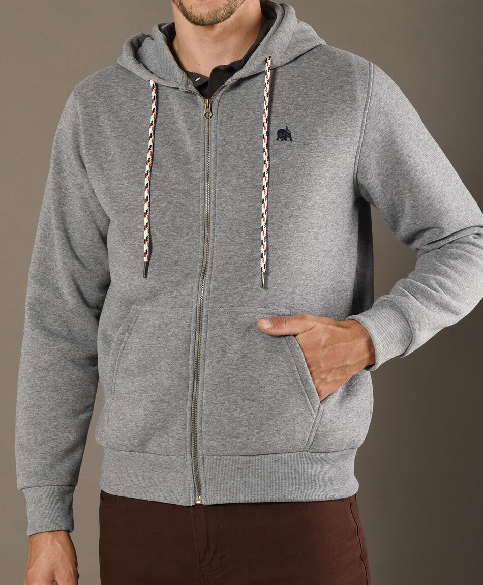 Poleron cierre capucha