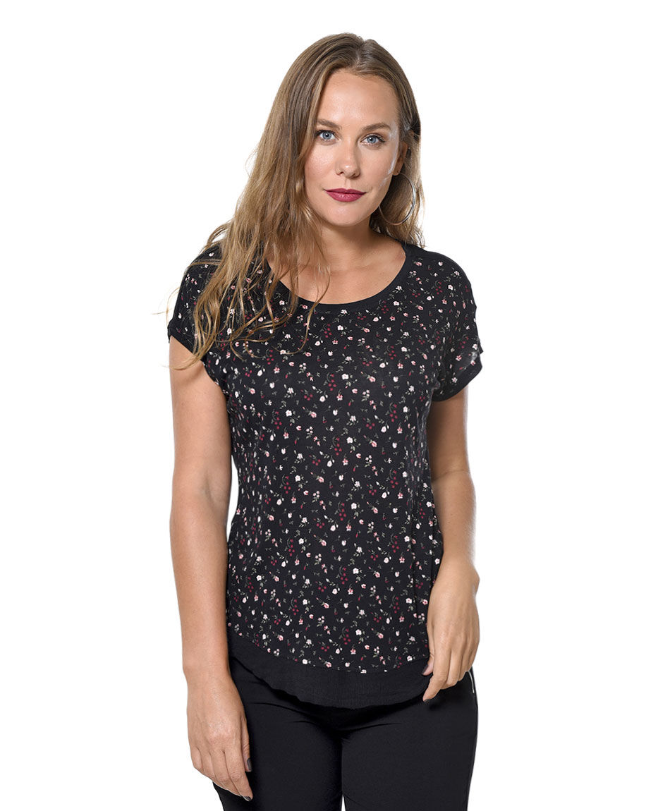 Polera estampada mixta