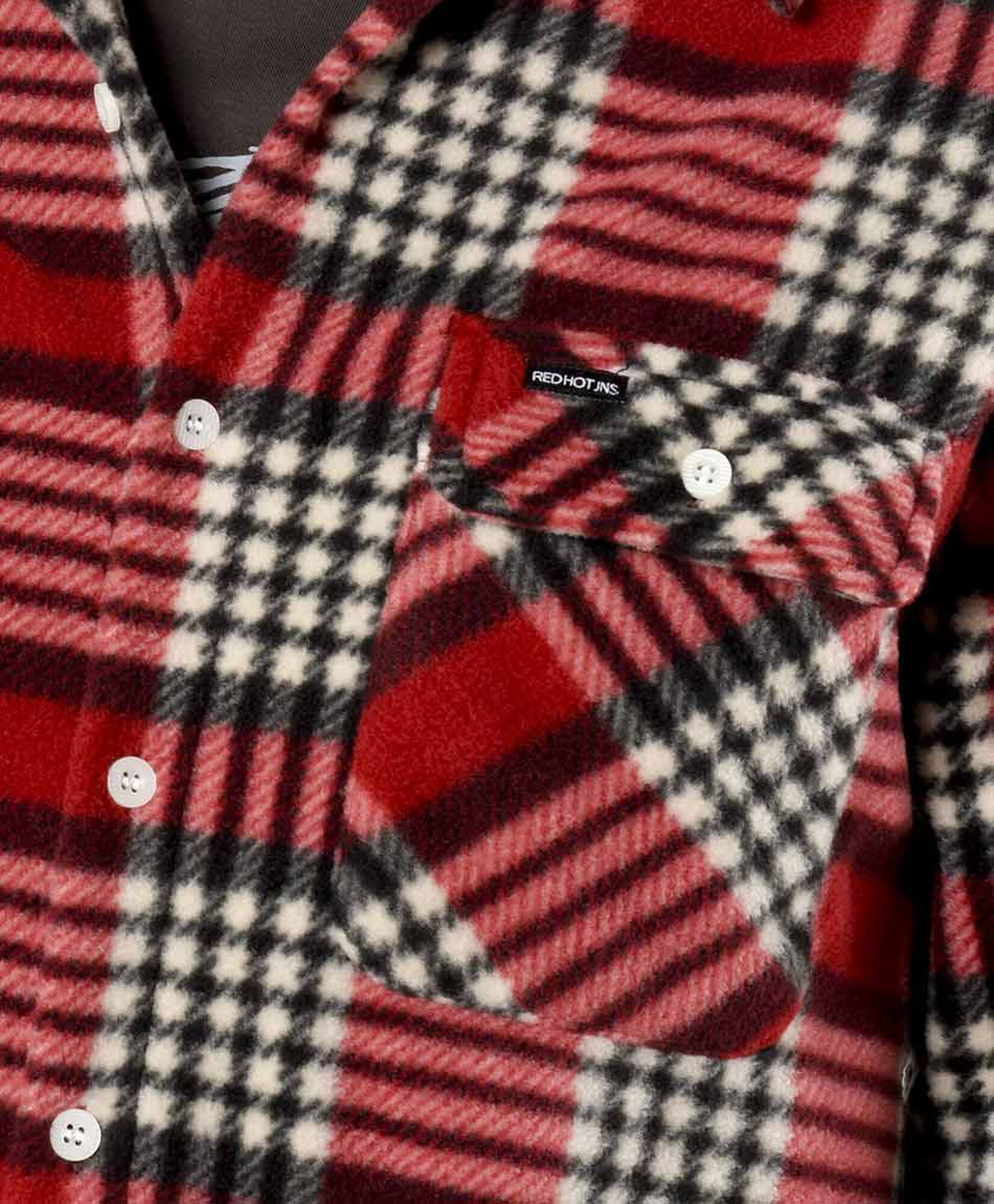 Chaqueta hombre polar leñadora roja Chaqueta hombre polar leñadora roja