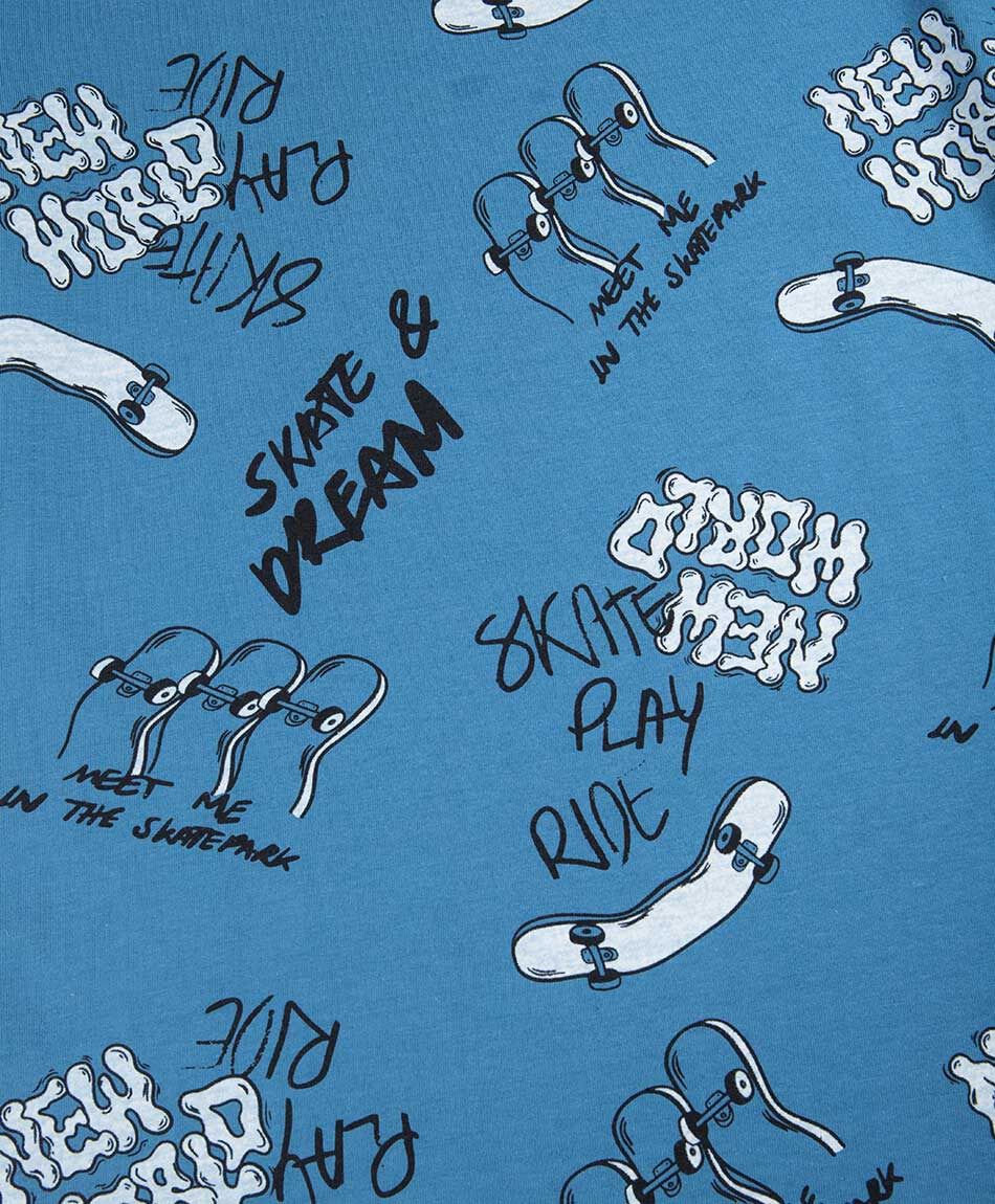 Polera ni&ntilde;o manga larga skates