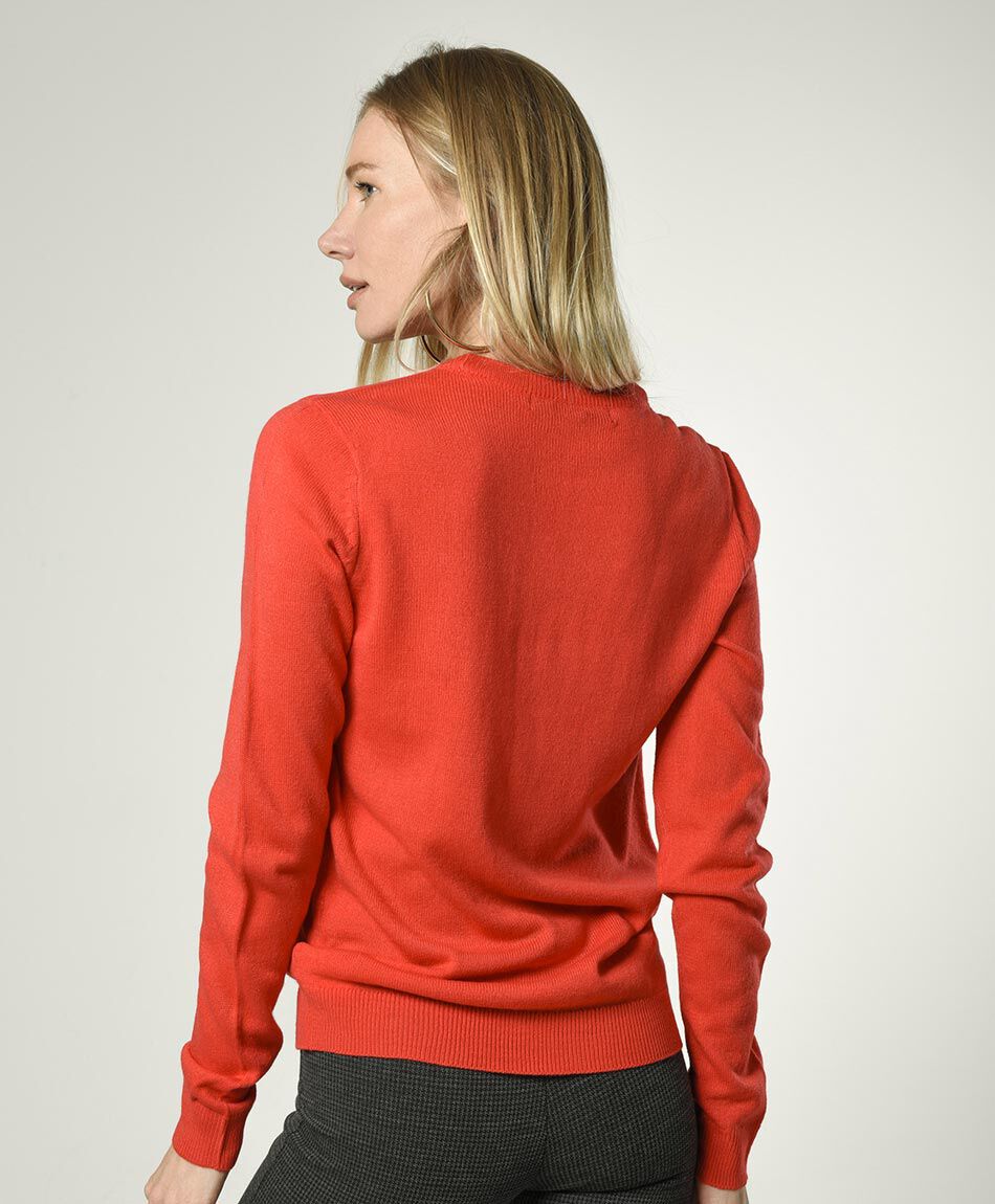 Sweater estampado coraz&oacute;n cuello redondo