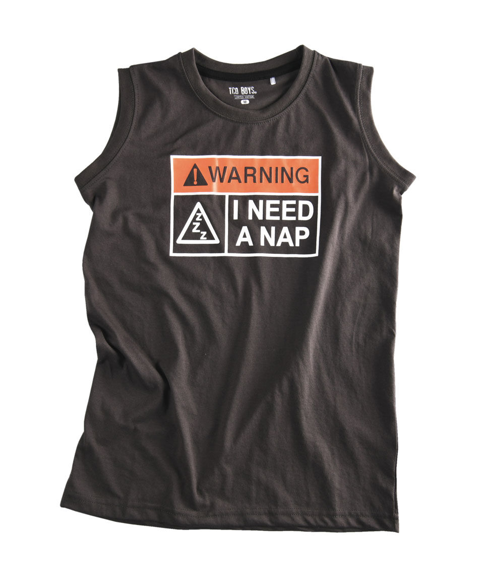 Polera sin mangas cuello redondo