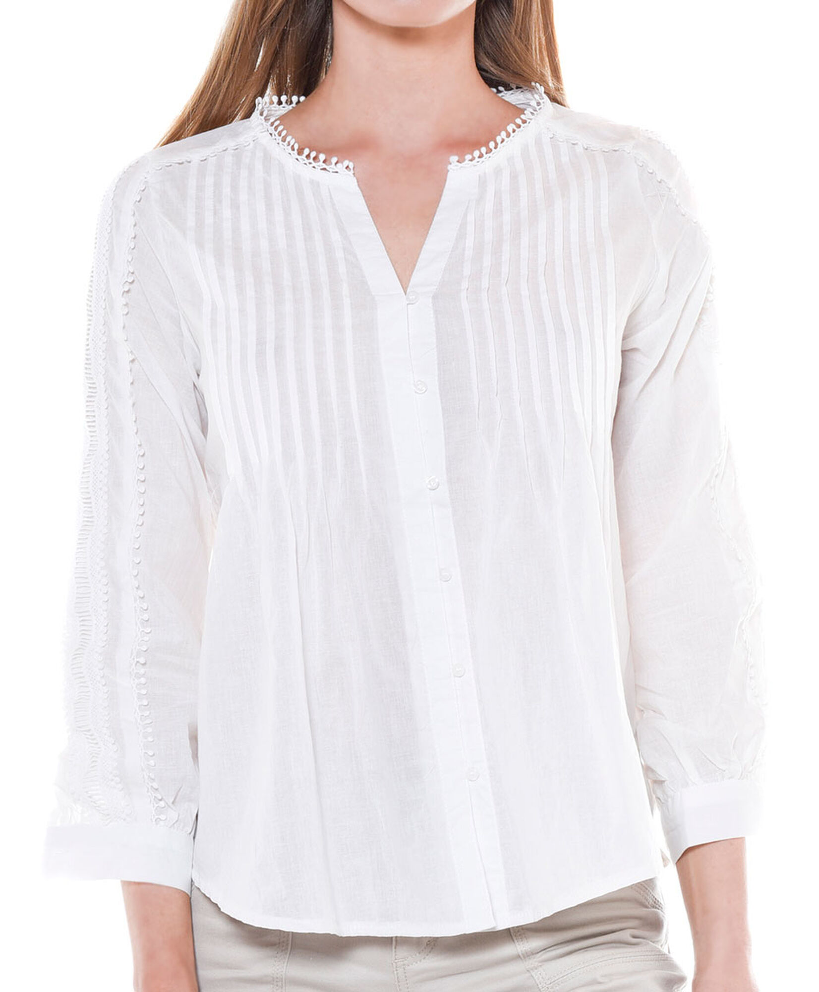 Blusa jacquard alforzas Blusa jacquard alforzas
