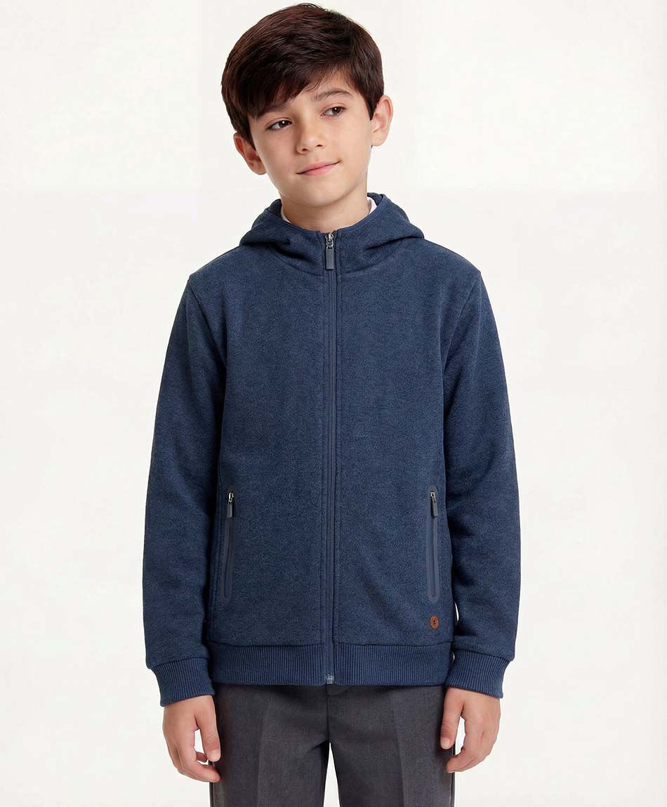 Casaca escolar bolsillo cierre navy